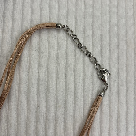 Niquea.D multi strand crystal necklace light turquoise and shimmery beads - Picture 4 of 5